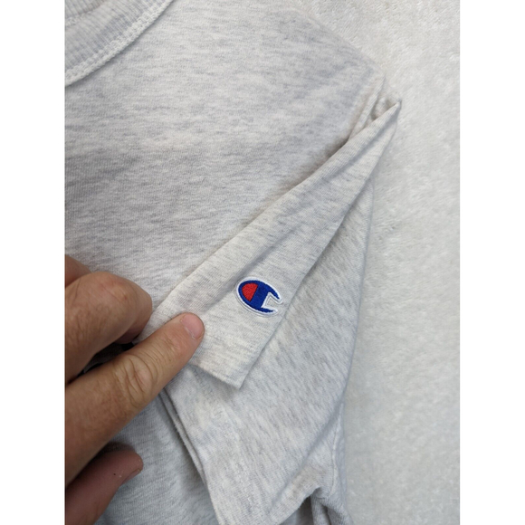 CHAMPION SPORTSWEAR size m throwback T shirt plain Knitting Mills logo gray tee - Picture 5 of 6